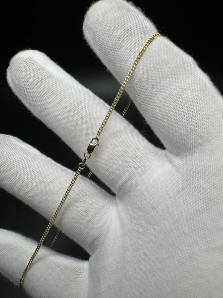 10” 14k Yellow Gold Cuban 1.5mm 1.9g