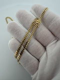 22" 3mm solid 14K yellow gold Cuban link chain, 14.7g – Ott Family Jewelry (10)