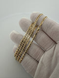 24 inch 3.5mm curb chain in 14K yellow gold, 8.4g, view 10 - Ott Family Jewelry