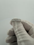 Size 10 Silver 2.1ctw VS/VVS 3 Row Lab Diamond Half Eternity Band 6mm 3.6g