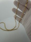 24" 10K Diamond Cut Moon Bead Chain 3mm 10.5g