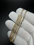16" 14k Yellow Gold Diamond Cut Curb 3mm 4.7g