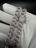 24" 12mm silver moissanite Cuban chain, 31.45ctw D VVS1, 133.6g – Ott Family Jewelry (10)