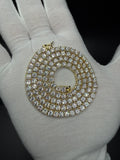 20" 4mm gold over silver moissanite tennis chain, 36.34ctw D VVS1, 28g – Ott Family Jewelry (10)
