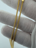 22" 14K Yellow Gold Franco 1.8mm 9.1g