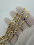 24" 14k Yellow Gold Rope 4mm 31.05g