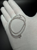 17" 14K White Gold 5.21ctw E-F VS Lab Diamond Tennis EGL Certified – 2mm – 9.68g