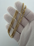 18" 14K Yellow Gold Rounded Box 2.5mm 6.9g