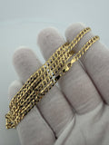 22" 14K Yellow Gold Curb 3.8mm 7.92g