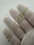 18" 2mm 14K yellow gold paperclip chain, 1.1g – Ott Family Jewelry (10)