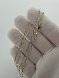 22" 14K Yellow Gold Paperclip 2mm 2.73g