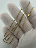 22" 14k Yellow Gold Franco 1mm 3.9g