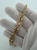 14K 7mm Handmade Solid Rope Chain