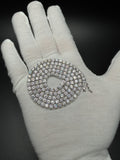 22" 44ctw Moissanite Silver Tennis Chain 4mm 38.0g