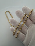 18K 6mm Handmade Solid Rope Chain