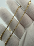 16" 14K Yellow Gold Foxtail Franco Chain 2mm 4.2g