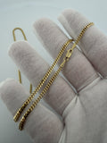 22" 2.5mm solid 14K yellow gold Cuban link chain, 10.45g – Ott Family Jewelry (10)