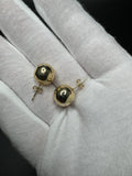 12mm 14k Yellow Gold Ball Studs 3.1g