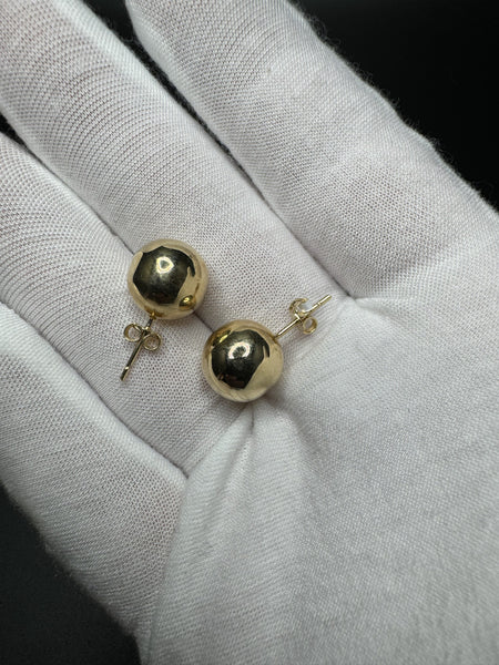 12mm 14k Yellow Gold Ball Studs 3.1g