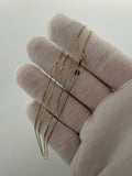 22" 14K Yellow Gold Box Chain 1mm 2.2g