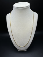22” 14k Yellow Gold Box Chain 1.5mm 7.7g