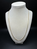 22” 14k Yellow Gold Box Chain 1.5mm 7.7g