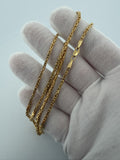 22" 14k Yellow Gold Byzantine 2mm 6.86g