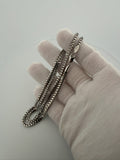 22" 14K White Gold Franco 3mm 33.5g