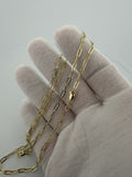 22" 14k Yellow Gold Paperclip 3mm 3.2g