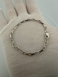 7.5" 14K White Gold Herme$ 3mm 7.6g
