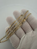 22 inch 3mm Figaro chain in 14K yellow gold, 7.2g, view 10 - Ott Family Jewelry