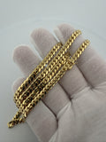 22" 5mm solid 14K yellow gold Cuban link chain, 42.74g – Ott Family Jewelry (10)