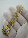 24" 14K Yellow Gold Cuban Chain 2.5mm 11.22g