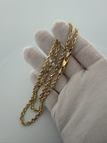 14K 8mm Handmade Solid Rope Chain