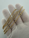 20" 14K Yellow Gold Rope Chain 2.5mm 9.42g