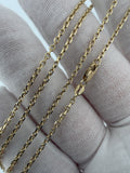 24" 14K Yellow Gold Herme$ 1.8mm 5.05g