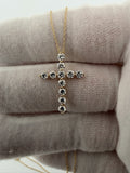 18" 14k Yellow Gold Chain & 1" 1ctw VS/VVS Lab Diamond Cross 1.5g