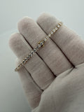7" 14k Yellow Gold 6.07ctw E-F VS Lab Diamond Tennis Bracelet EGL Certified 3.2mm 6.3g