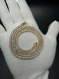 22" Silver 18ctw VS/VVS Lab Diamond Tennis Chain 3.5mm 32.8g