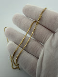 18" 14K Yellow Gold Box Chain 1.5mm 6.65g