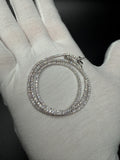 17" 14K White Gold 5.17ctw E-F VS Lab Diamond Tennis EGL Certified – 2mm – 9.69g