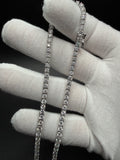 20" Silver 15ctw Moissanite Tennis Chain 3mm 25.0g