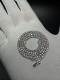 17" 14k White Gold 9.97ctw E-F VS Lab Diamond Tennis Chain EGL Certified 2.8mm 14.81g