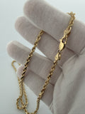 10K 8mm Handmade Solid Rope Chain