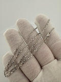 16" 14k White Gold Herme$ Link 2mm 4.83g