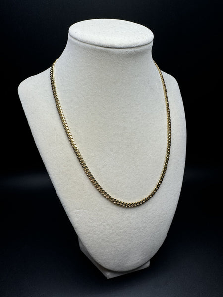 18” 14k Yellow Gold Cuban 4mm 21.5g