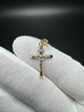 1.25” 14k Gold Cross/Crucifix 5mm Bail 1.0g