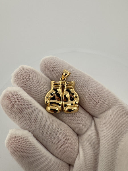 1.25” 14k Yellow Gold Boxing Gloves 6mm Bail 5.0g