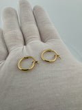12mm 14k Yellow Gold Huggies 1.05g