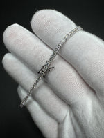 7.25” 14k White Gold 3ctw Lab Diamond Tennis Bracelet 6.7g